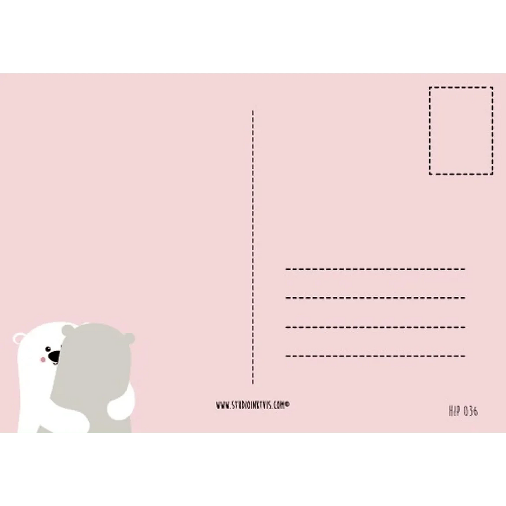 Postkaart Suur karu kallistus Studio Inktvis - Fairy Kitten Mänguasjapood