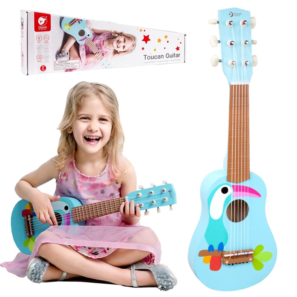 CLASSIC WORLD Drewniana Gitara Dla Dzieci Toucan - Fairy Kitten Mänguasjapood